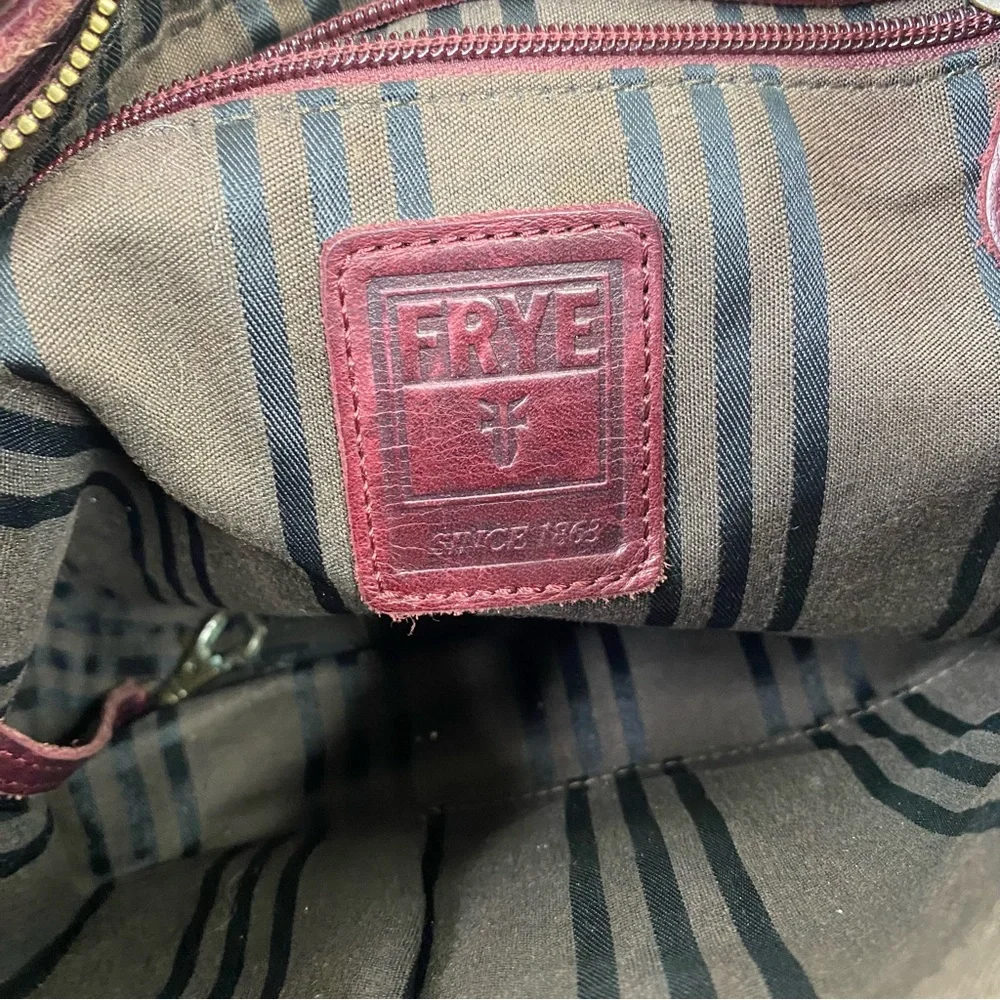 Frye Burgundy Melissa Button Crossbody Purse